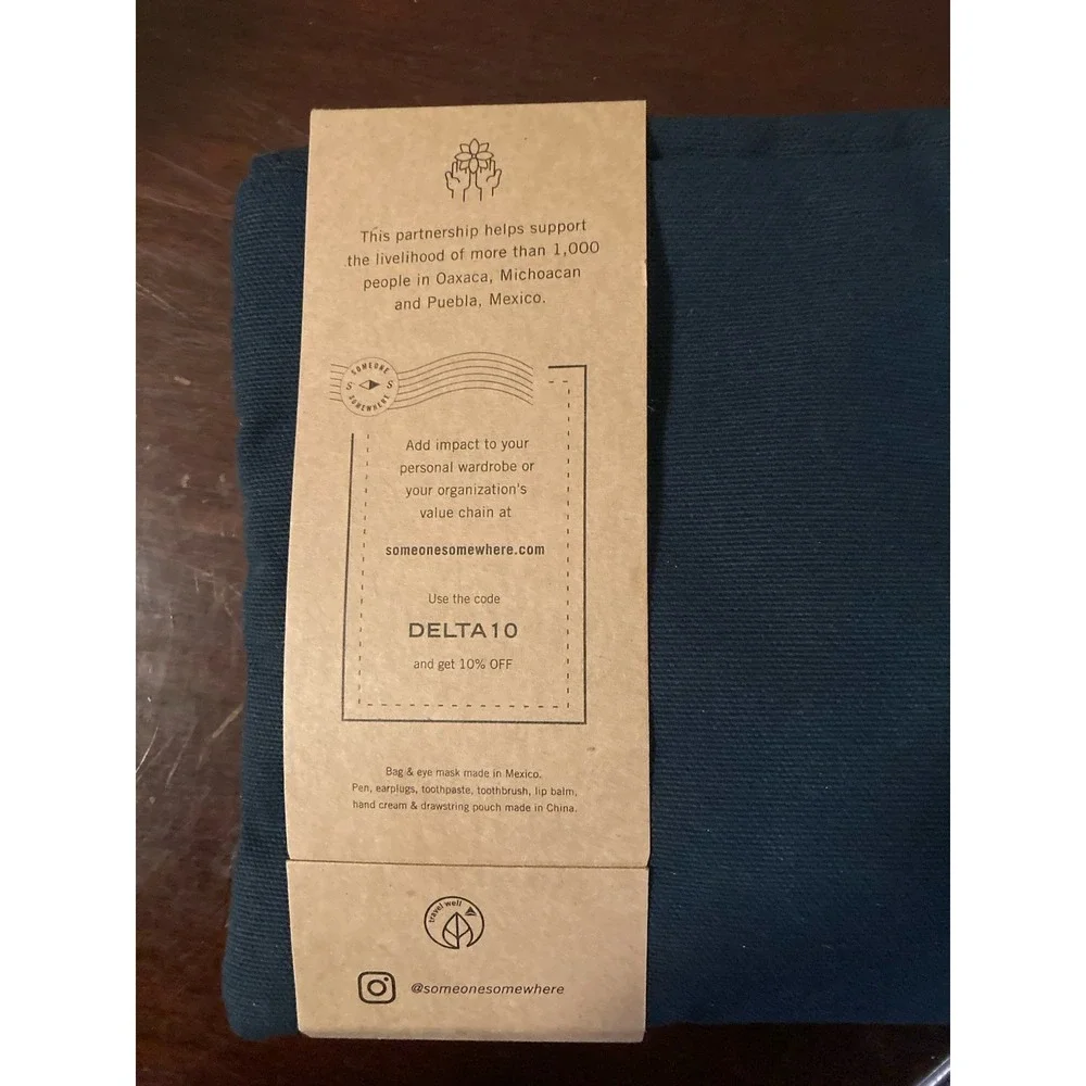 Delta One Artisan-Made‎ Amenity Kit by Someone Somewhere